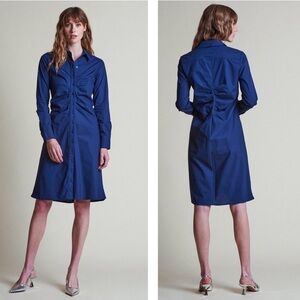 The Shirt Dress by Rochelle Behrens ruched Button Down SzXXL